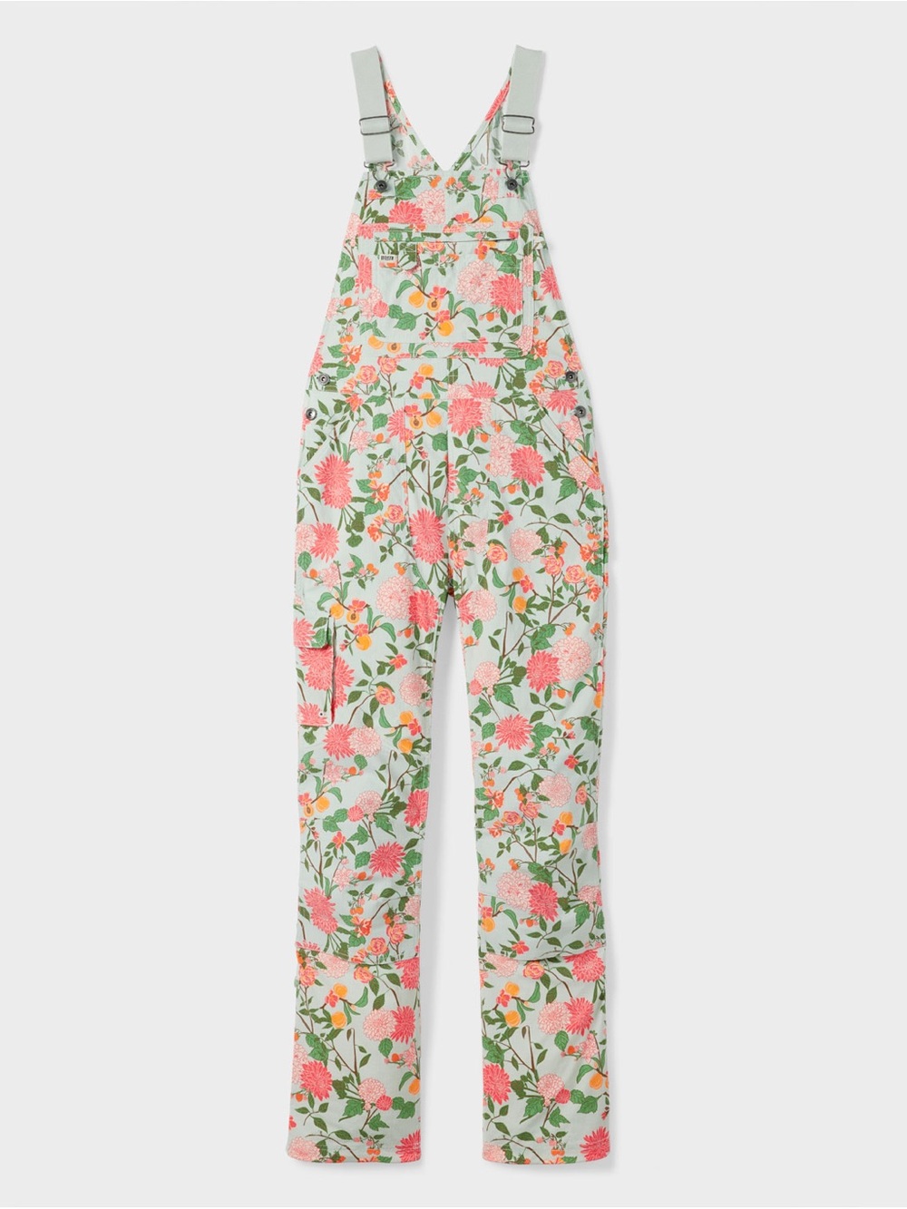 Duluth Trading Co Women's Heirloom Gardening Bib Overalls XS 29” Mint Dahlia